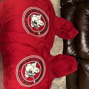 NWT OBO: True Religion Hoodies for you and a tinier friend (Large & Medium) Red